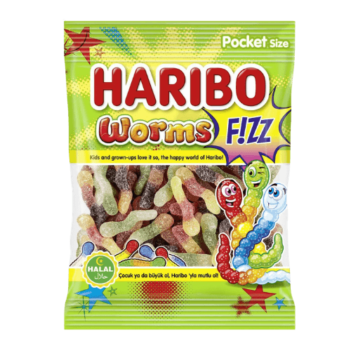 Haribo Worms Fizz 80g
