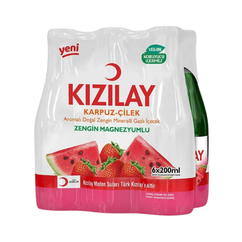 Kizilay Natuurlijk Mineraalwater Watermeloen en Aardbei 200 ml