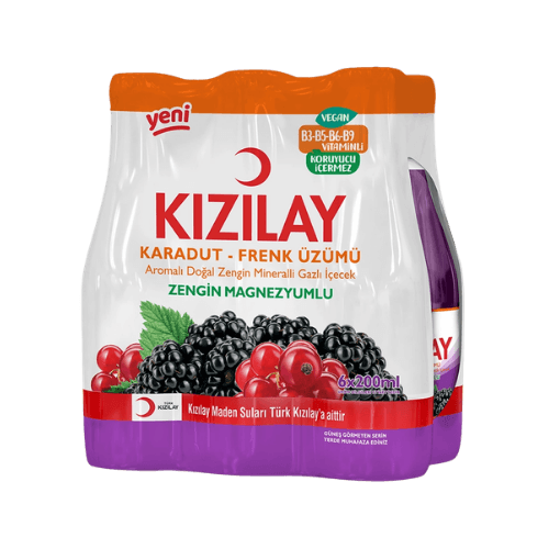 Kizilay Natuurlijk Mineraalwater Zwarte Bes en Moerbei 200 ml