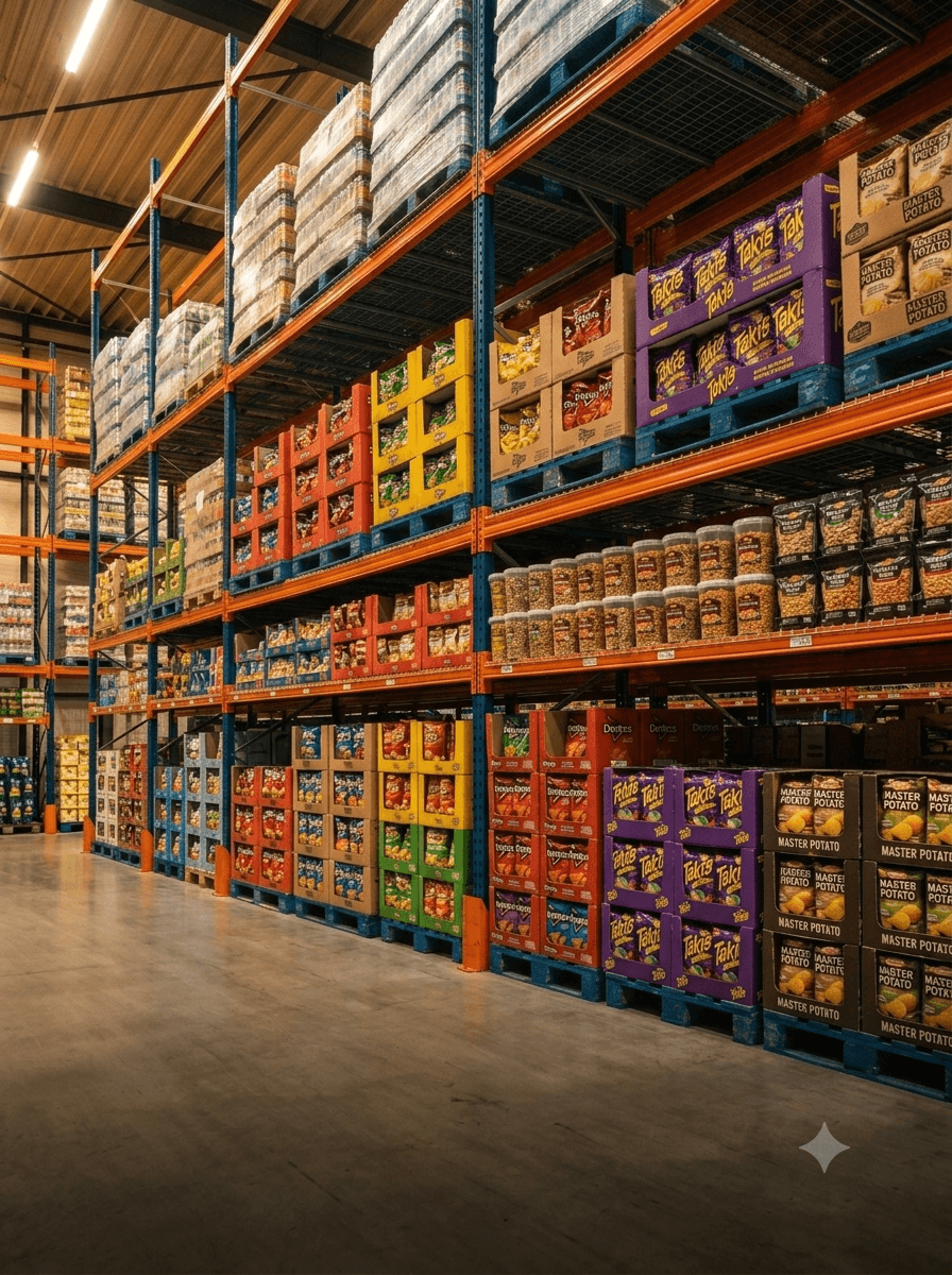 Assortiment snacks voor toonbank en retailvloer